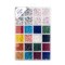 John Bead 3mm Assorted Glass & Plastic & Alphabet Jewelry Making Beads Box, 280g